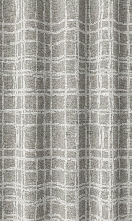 Abstract Patterned Home Décor Fabric By the Metre (Grey/ White)