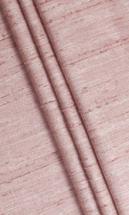 Faux Silk Textured Home Décor Fabric By the Metre (Pastel Pink)