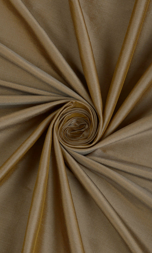 Plain Shantung Silk Custom Home Décor Fabric By the Metre (Bronze Brown)