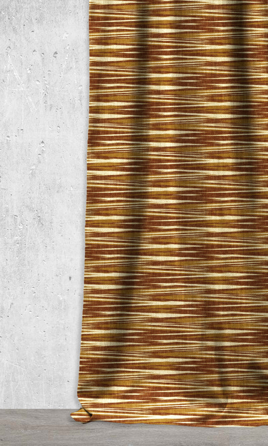 Ikat Blinds (Antique Gold/ Rust Orange)