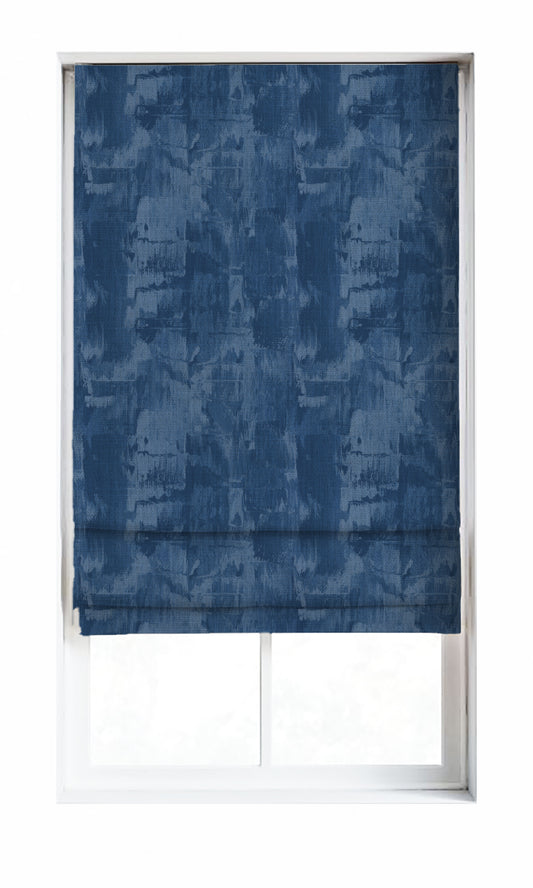 Modern Striped Window Home Décor Fabric Sample (Cobalt/ Denim Blue)