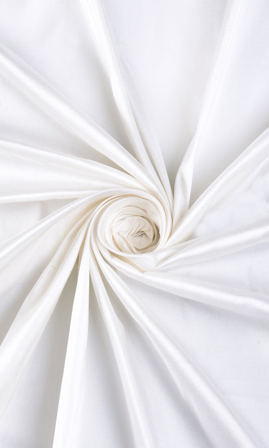 Shantung Silk Custom Home Décor Fabric By the Metre (White)