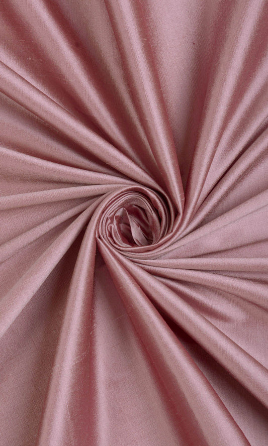 Plain Shantung Silk Custom Roman Blinds (Pink)