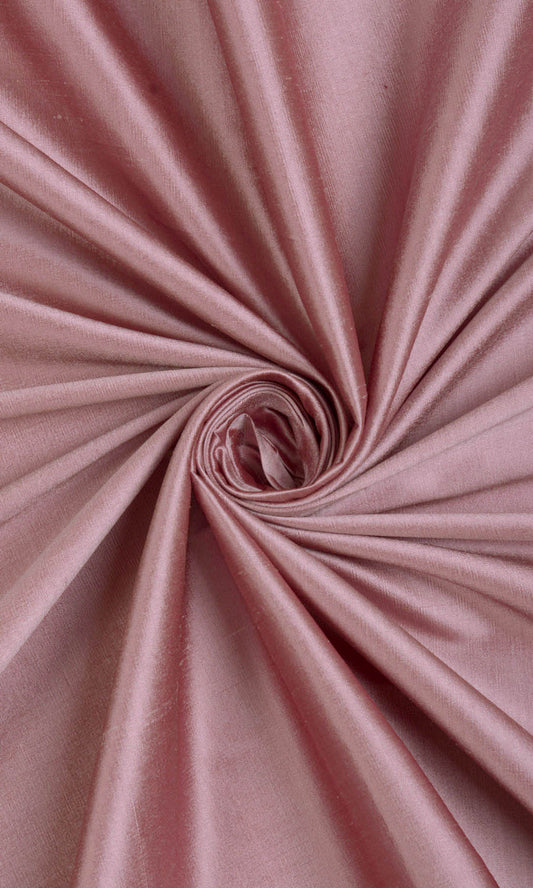 Plain Shantung Silk Custom Home Décor Fabric Sample (Pink)