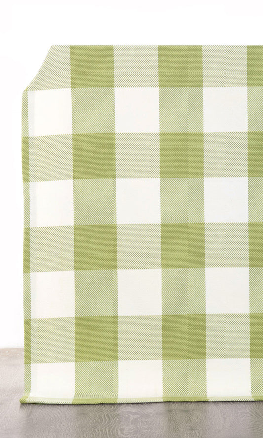 Buffalo Check Home Décor Fabric Sample (Olive Green/ Pure White)