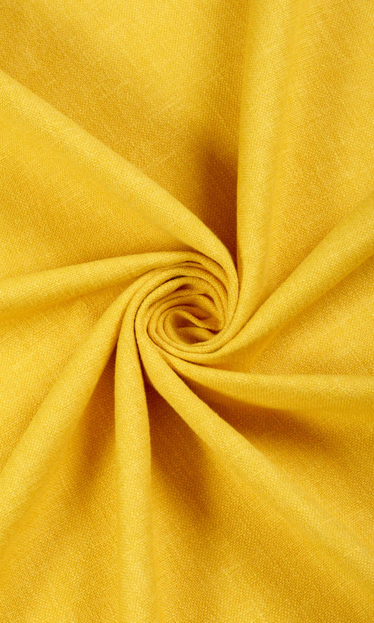 Linen Blend Custom Size Home Décor Fabric By the Metre (Yellow)