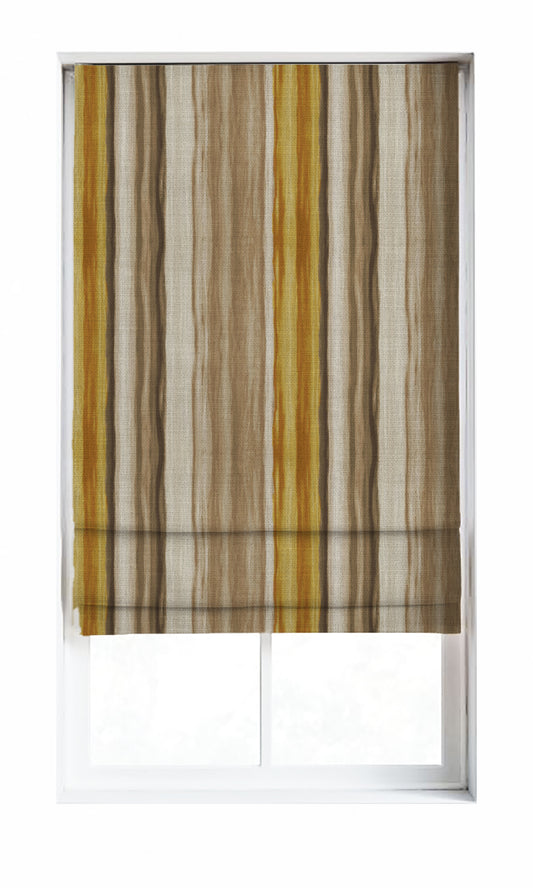 Watercolor Effect Striped Shades (Yellow/ Brown)