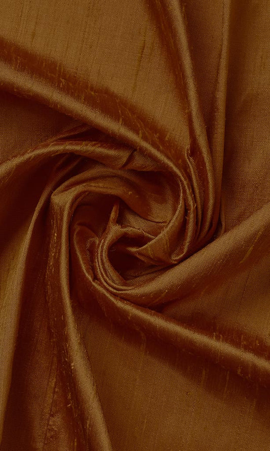 Custom Silk Home Décor Fabric By the Metre (Copper Orange)