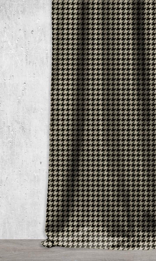 Geometrical Print Roman Shades (Black/ Stone Grey)