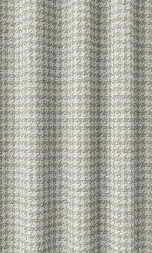 Houndstooth Print Custom Home Décor Fabric Sample (Grey/ White)