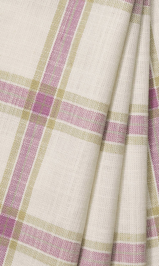 Made-to-Order Home Décor Fabric By the Metre (White/ Pink/ Green)