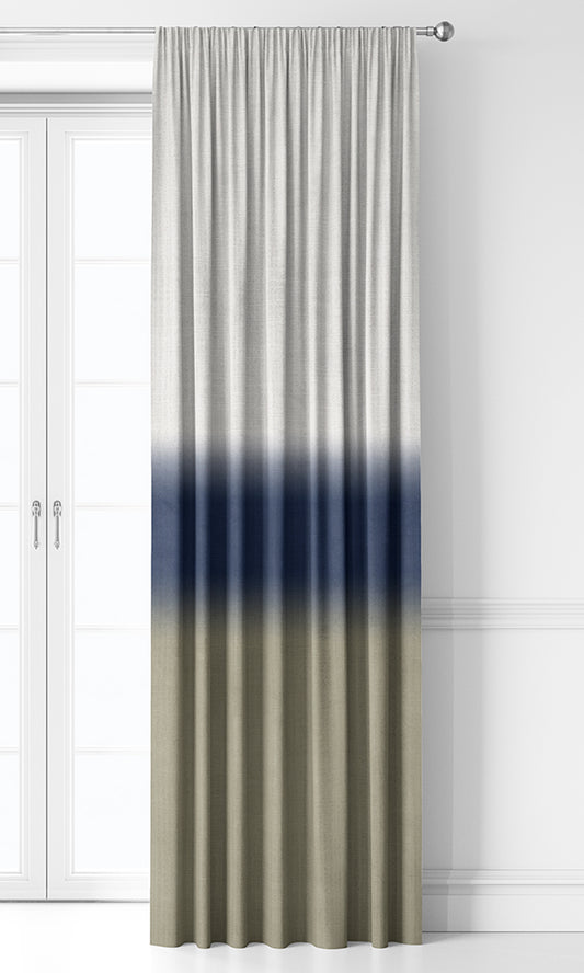 3-Tone Ombre Window Blinds (Blue/ Stone Grey)