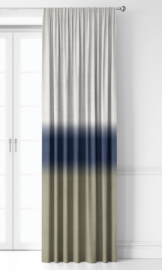 3-Tone Ombre Roman Blinds (Blue/ Stone Grey)