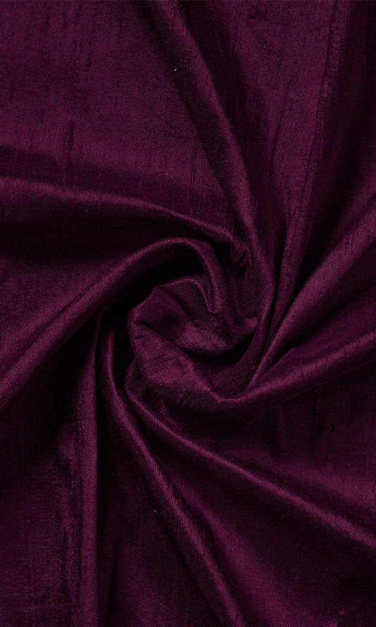Dupioni Silk Home Décor Fabric By the Metre (Purple/ Plum)