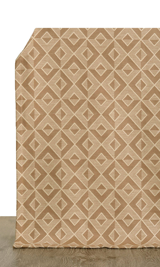 Woven Diamond Print Blinds (Pale Tan/ Brown/ Beige)