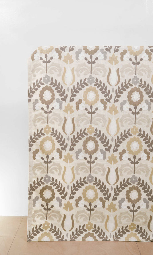 Bespoke Custom Window Home Décor Fabric Sample (Beige/ Brown/ White)