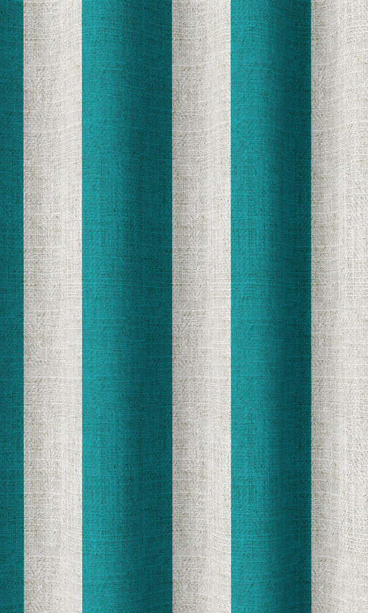 Custom Striped Print Home Décor Fabric Sample (Pacific Blue)