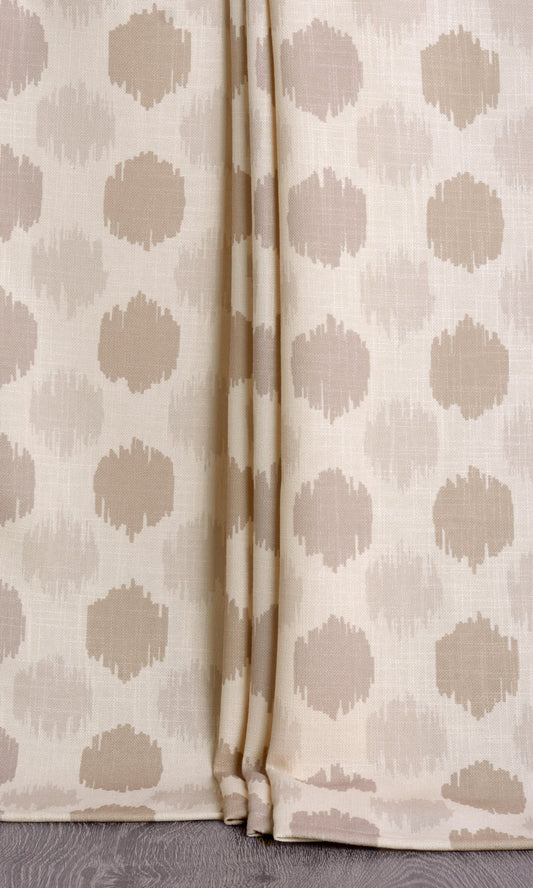 Polka Dot Home Décor Fabric By the Metre (Ivory/ Beige/ Fawn)