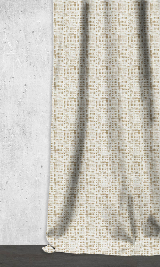 Custom Home Décor Fabric By the Metre (Eggshell White/ Pale Brown)