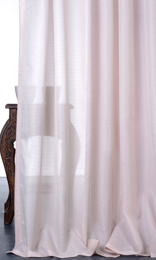 Striped Sheer Blinds (Pastel Pink)