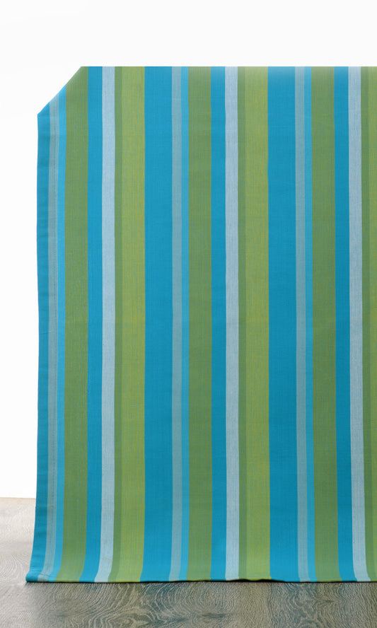 Made to Measure Cotton Home Décor Fabric By the Metre (Green/ Blue)