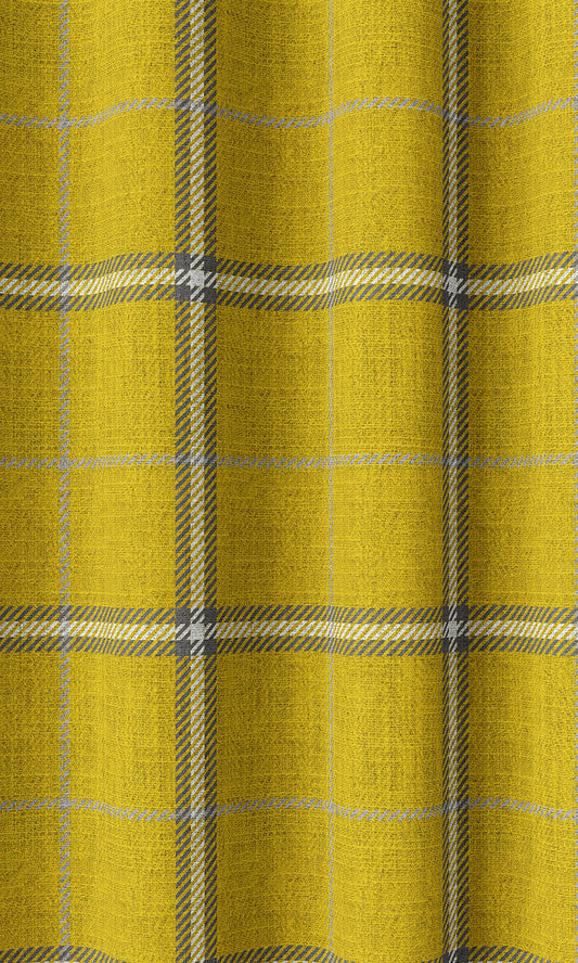 Check Patterned Window Roman Blinds (Yellow)