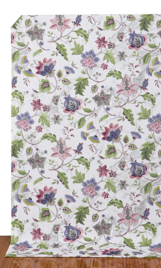 Floral Cotton Blinds (Purple/ Pink/ Green)