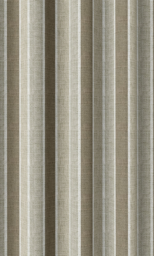 Striped Patterned Roman Shades (Beige/ Brown)