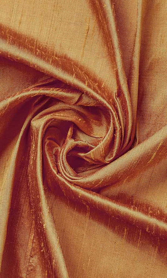 Custom Silk Home Décor Fabric By the Metre (Saffron Orange)