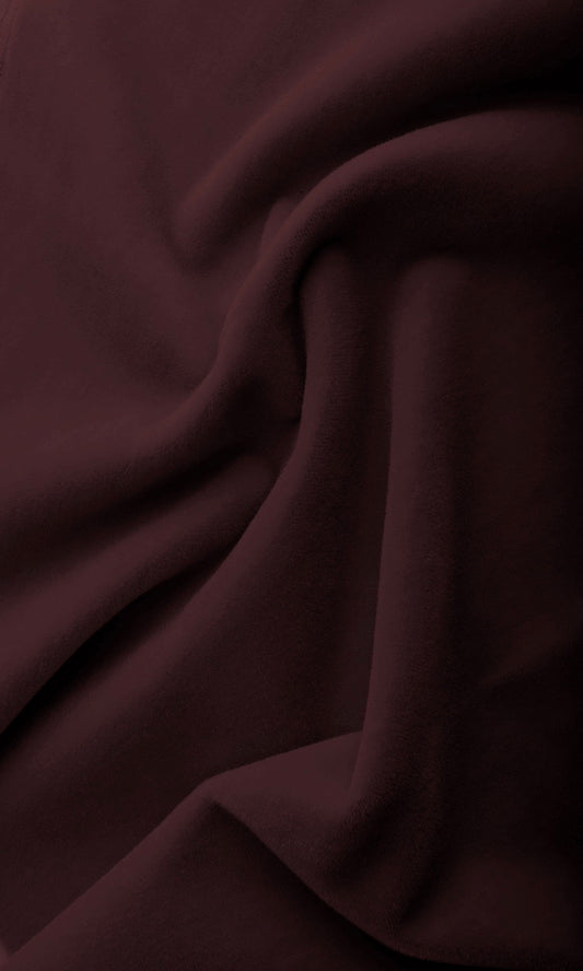 Custom Velvet Home Décor Fabric By the Metre (Deep Burgundy Red)