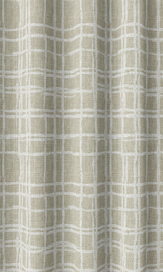 Abstract Patterned Home Décor Fabric Sample (Beige/ White)