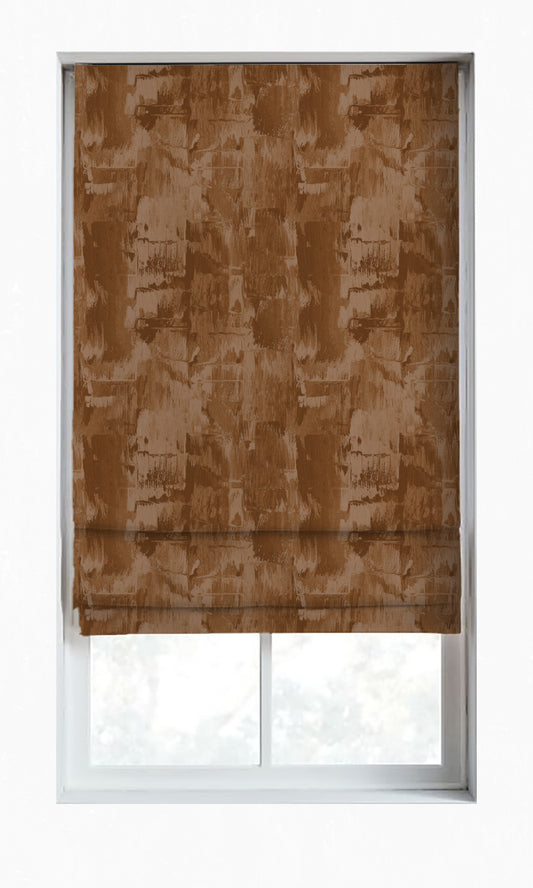 Room Darkening Striped Blinds (Brown)