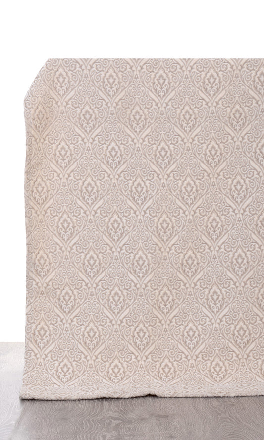 Made-to-Measure Velvet Home Décor Fabric By the Metre (Ivory/ Beige)
