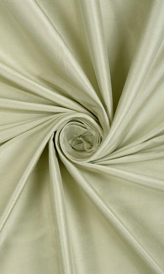 Custom Length Silk Home Décor Fabric By the Metre (Olive/ Sage Green)