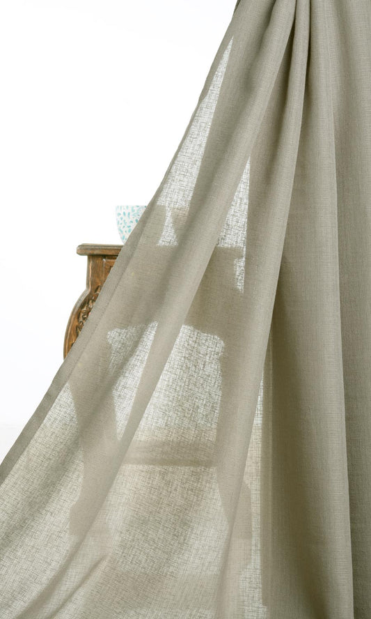 Sheer Home Décor Fabric By the Metre (Taupe Grey)