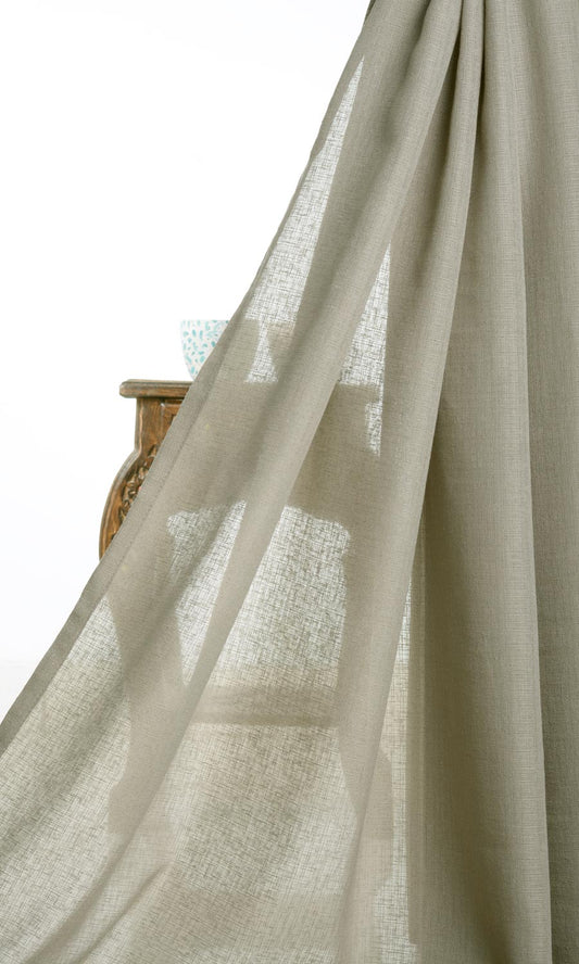 Sheer Custom Roman Shades (Taupe Grey)