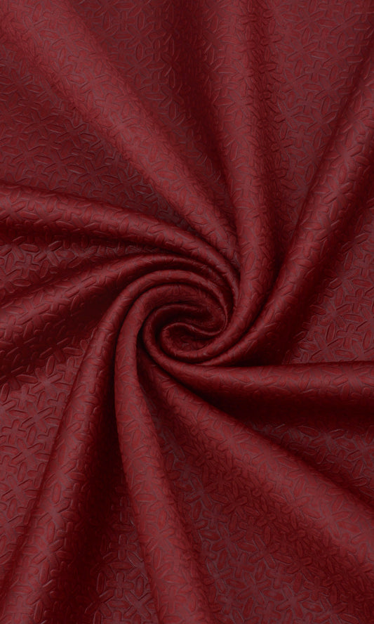 Room Darkening Blackout Home Décor Fabric By the Metre (Red)