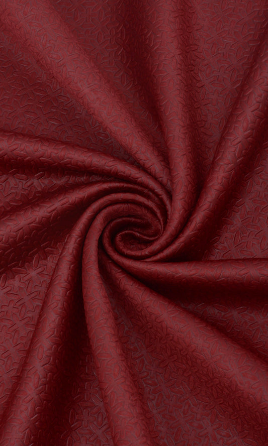 Room Darkening Blackout Home Décor Fabric Sample (Red)