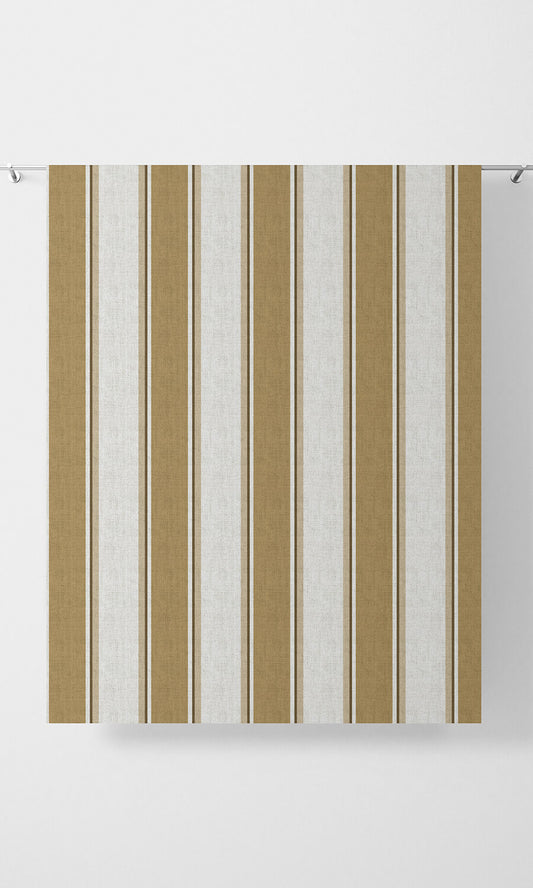 Striped Blinds (Ochre Yellow/ White/ Brown)