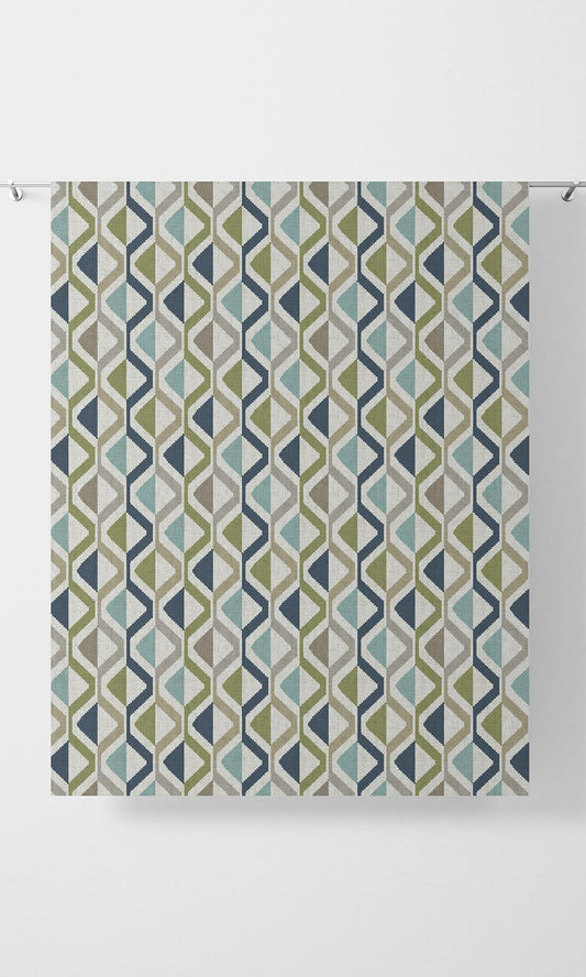 Chevron Striped Roman Blinds (Blue/ Green/ Grey)