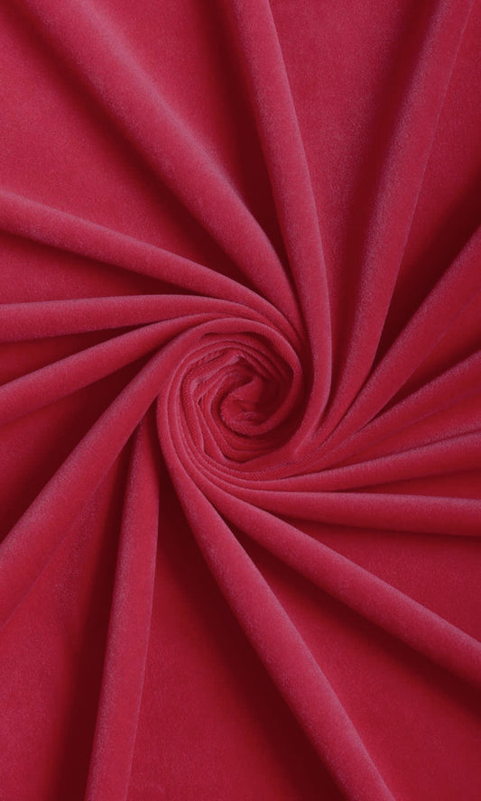 Velvet Home Décor Fabric Sample (Red)