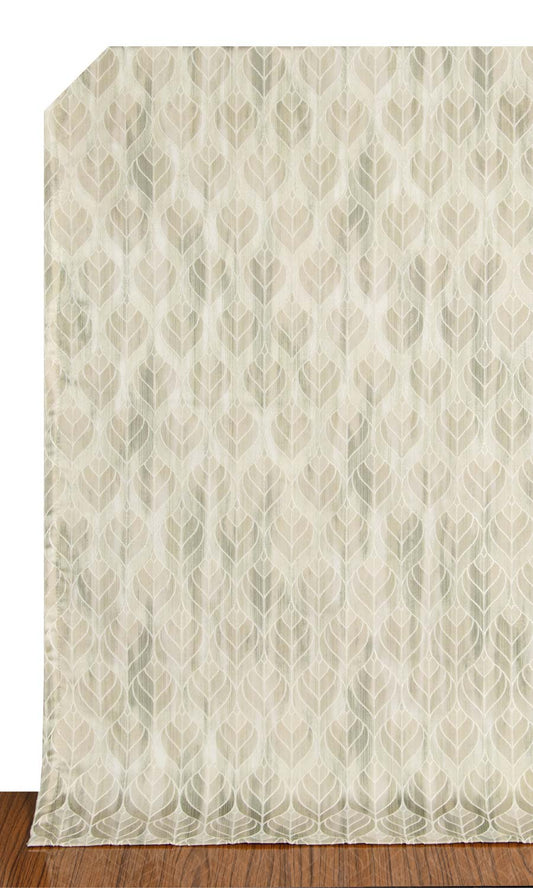 Petal Patterned Window Shades (Soft Green)