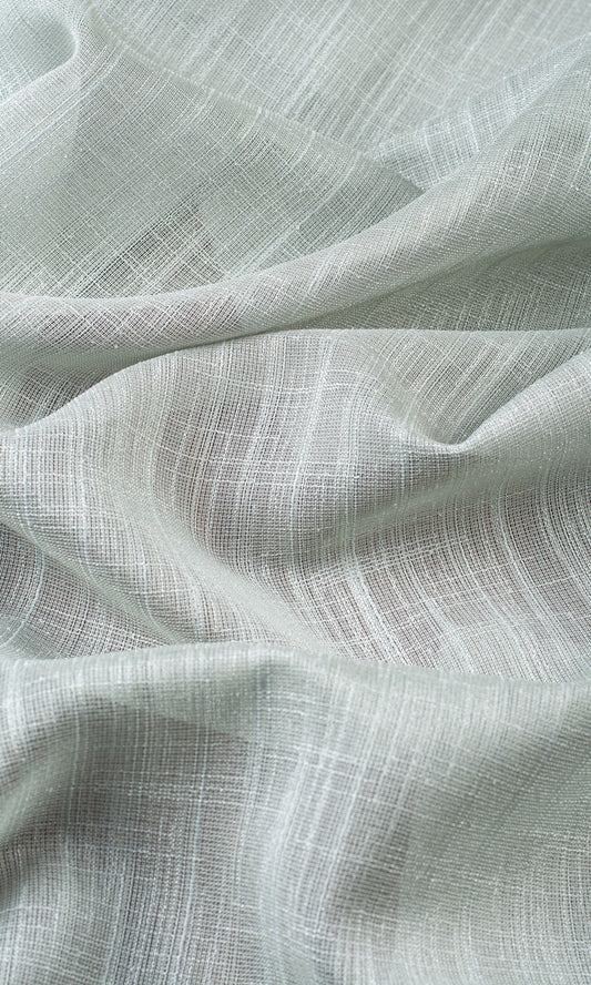 Textured Sheer Home Décor Fabric Sample (Ice Grey-Blue)