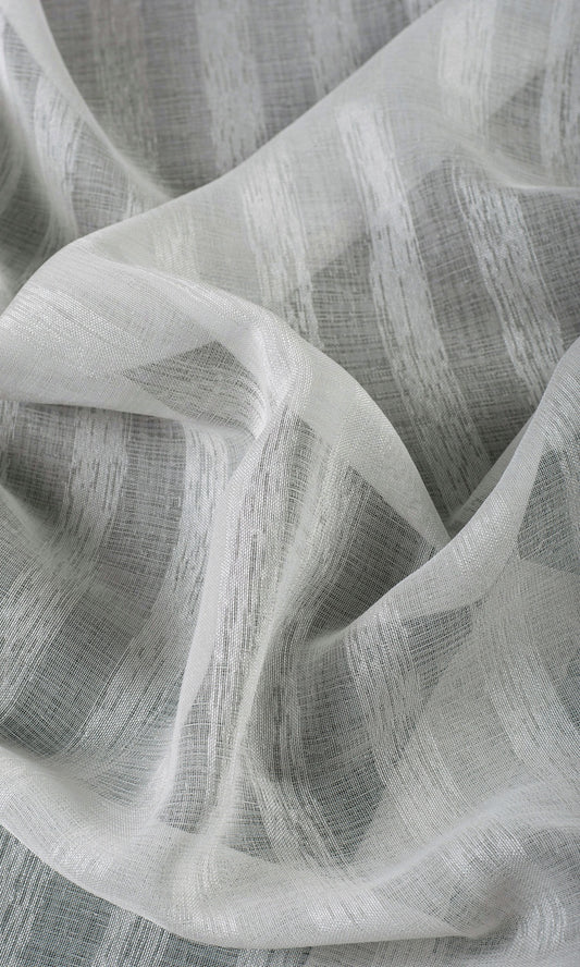 Striped Sheer Home Décor Fabric By the Metre (Grey)