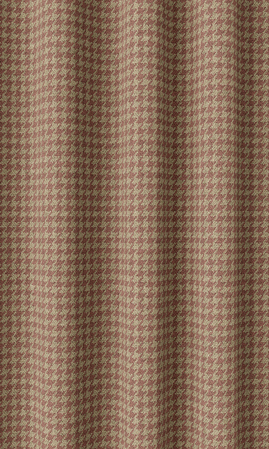 Houndstooth Home Décor Fabric By the Metre (Coral Pink/ Beige/ Orange)