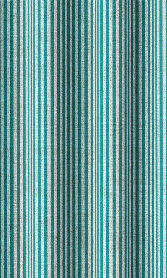 Striped Print Home Décor Fabric Sample (Pacific Blue)
