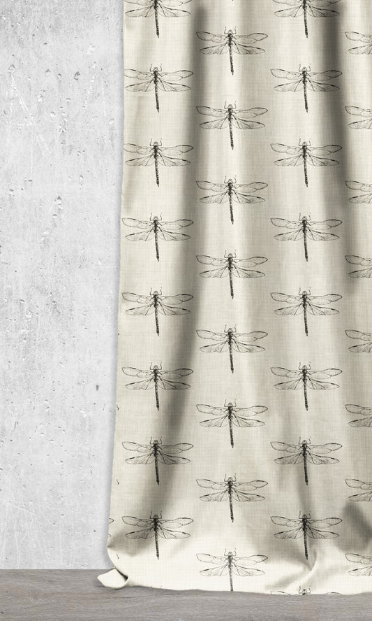 Dragonfly Print Shades (Black/ Milky White)