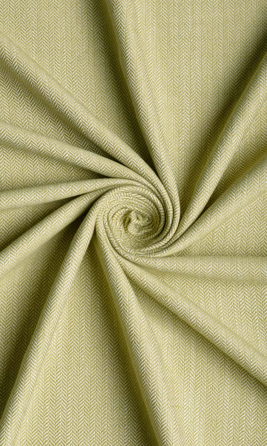 Herringbone Textured Home Décor Fabric Sample (Green)