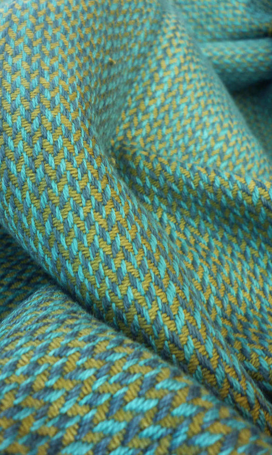 Custom Cotton Home Décor Fabric Sample (Green/ Blue/ Yellow)