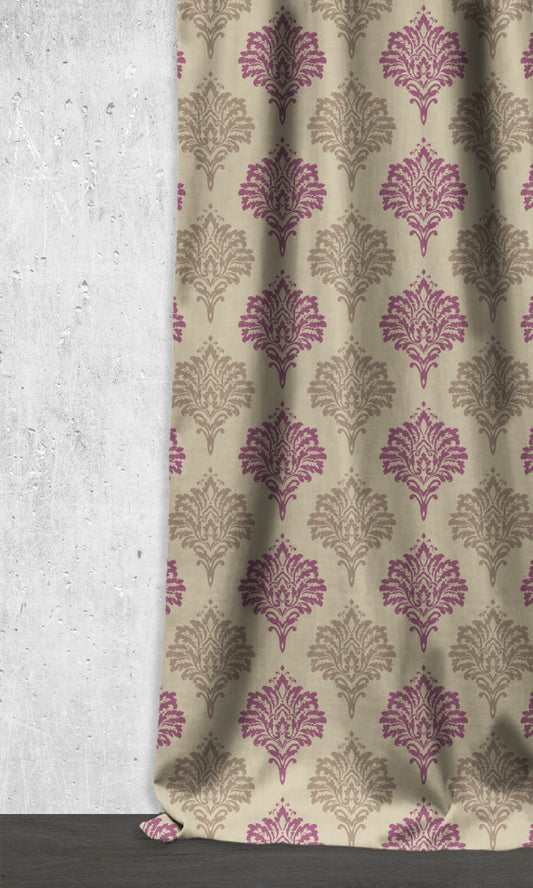 Damask Patterned Shades (Lilac/ Grey)